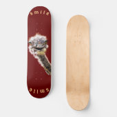 Aangepaste kleurenskateboard - Happy Ostrich - gli Persoonlijk Skateboard (Voorkant)