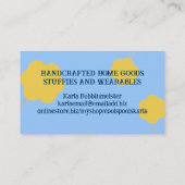 Aangepaste kleurenspeldendraad naaibizenkaart visitekaartje (Achterkant)