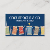 Aangepaste kleurenspeldendraad naaibizenkaart visitekaartje (Voorkant)