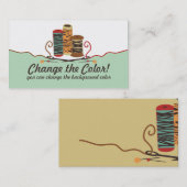 Aangepaste kleurenspeldendraad naaibizenkaart visitekaartje (Voorkant / Achterkant)