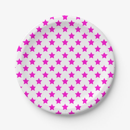 Aangepaste kleurensterren papieren bordje (Voorkant)