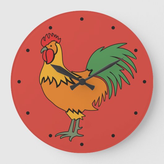 Aangepaste kleurenwandklok voor rooster grote klok (Voorkant)