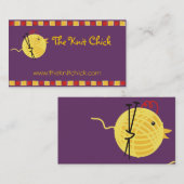 Aangepaste kleurgarens breinaalden voor kuikenbize visitekaartje (Voorkant / Achterkant)