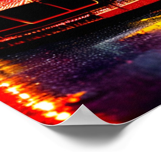 Aangepaste kleurige auto poster (Hoek)