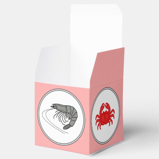 Aangepaste kleurige kreeftenspeelster bedankdoosjes (Geopend)