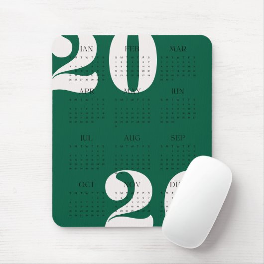 Aangepaste Kleurjaar Kalender 2026 Muismat (Met muis)