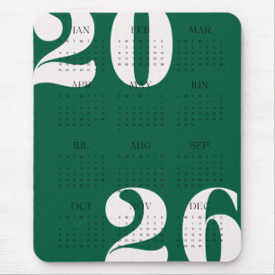 Aangepaste Kleurjaar Kalender 2026 Muismat