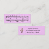 Aangepaste kleurkaart voor muzieknotities mini visitekaartje (Voorkant / Achterkant)