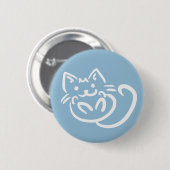 Aangepaste kleurknoppen voor Cat Illustratie Ronde Button 5,7 Cm (Voorkant /achterkant)