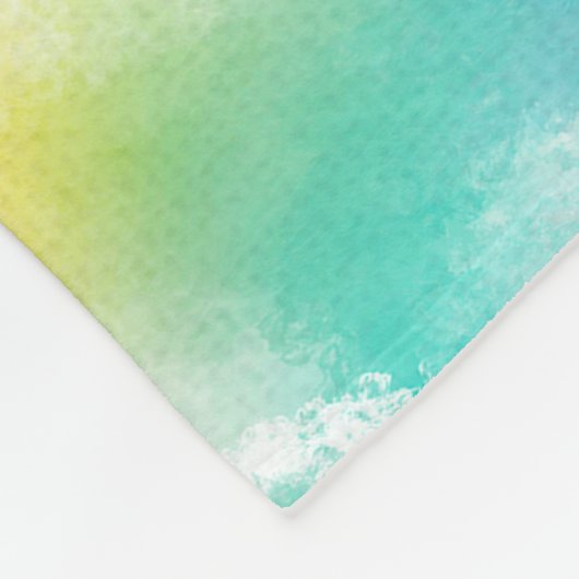 Aangepaste kleurloze Waterverf Fleece Deken (Hoek)