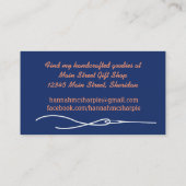 Aangepaste kleurnaainaald die borduurt visitekaartje (Achterkant)