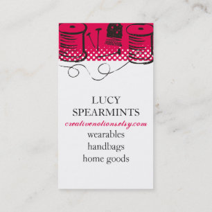 Aangepaste kleurnaainoties speldenkussen visitekaartje