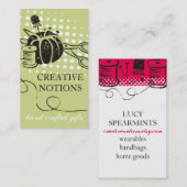 Aangepaste kleurnaainoties speldenkussen visitekaartje (Voorkant / Achterkant)