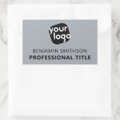 Aangepaste kleurnaam Titel Voeg hier uw Logo toe B Rechthoekige Sticker (Tas)