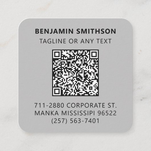 Aangepaste kleurnaam Titel Voeg hier uw Logo toe B Vierkante Visitekaartje (Achterkant)