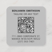 Aangepaste Kleurnaam Titel Voeg Uw Logo Hier Toe M Vierkante Visitekaartje (Achterkant)