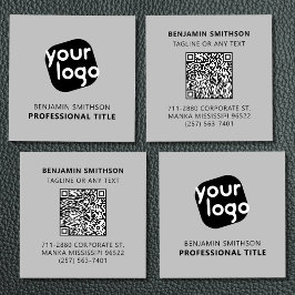 Aangepaste Kleurnaam Titel Voeg Uw Logo Hier Toe M Vierkante Visitekaartje