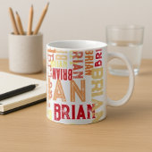 Aangepaste kleurnamen die overal worden herhaald koffiemok