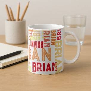 Aangepaste kleurnamen die overal worden herhaald koffiemok