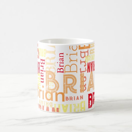 Aangepaste kleurnamen die overal worden herhaald koffiemok (Center)