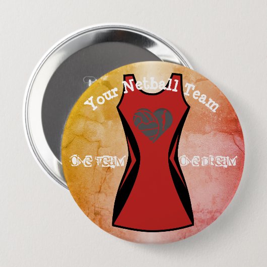 Aangepaste kleuromslag Aangepaste netbalbadge Ronde Button 4,0 Cm (Voorkant /achterkant)