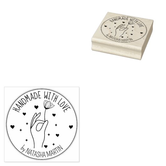 Aangepaste kleuromslag met liefde, rubberstempel (Gestempeld)