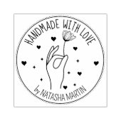 Aangepaste kleuromslag met liefde, rubberstempel (Afrduk)