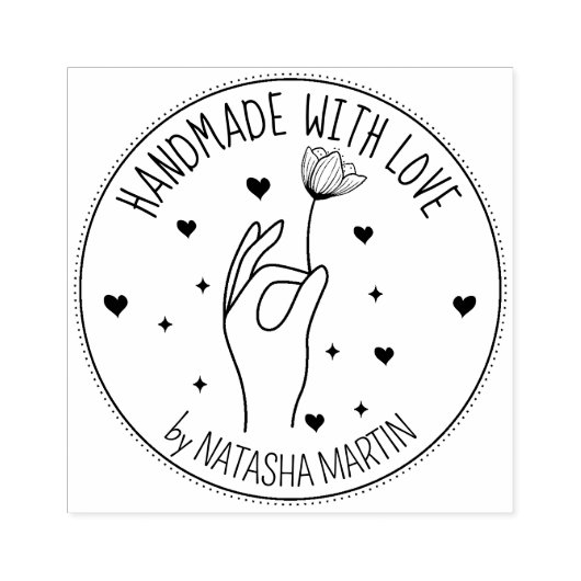 Aangepaste kleuromslag met liefde, rubberstempel (Afrduk)