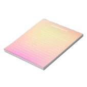 Aangepaste kleuromslag van Retro Pastel Roze verlo Notitieblok (Linkerzijde)