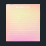 Aangepaste kleuromslag van Retro Pastel Roze verlo Notitieblok<br><div class="desc">Aangepast Notitieblok van de Rand van het Kleurroze van de Retro Kleur</div>