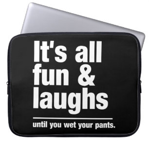 Aangepaste kleuromslag voor FUN & LAUGHS-kleurenla Laptop Sleeve