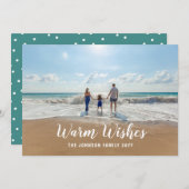 Aangepaste kleuromslag voor groeten Foto Feestdagenkaart (Voorkant / Achterkant)