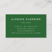 Aangepaste kleuromslag voor thuiszorg Gardener lan Visitekaartje (Achterkant)