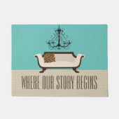 Aangepaste kleuromte deurmat (Voorkant)