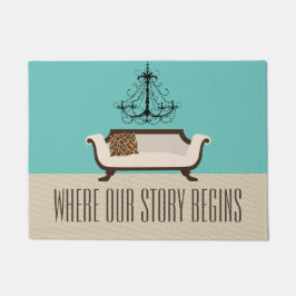 Aangepaste kleuromte deurmat