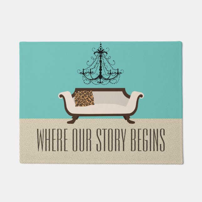 Aangepaste kleuromte deurmat (Voorkant)