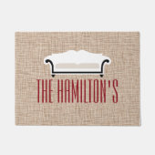 Aangepaste kleuromte deurmat (Voorkant)