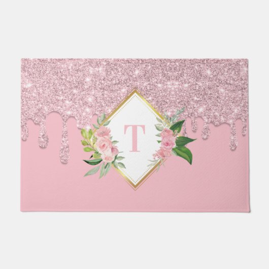 Aangepaste kleuromvang voor glitterhuisjes deurmat (Voorkant)