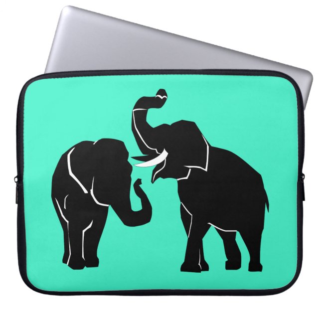 Aangepaste kleuromvang voor laptops met ellephant  laptop sleeve (Voorkant)