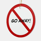 Aangepaste kleuropening - GA WEG! Keramisch Ornament (Links)