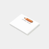Aangepaste kleurpotlood voor leraar, Uniek geperso Post-it® Notes (Schuin)