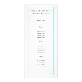 Aangepaste kleurrand - Blauwgroen | Moderne rack-K Reclamekaart