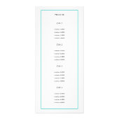 Aangepaste kleurrand - Blauwgroen | Moderne rack-K Reclamekaart (Achterkant)