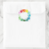 Aangepaste Kleurrijke Abstract Roze Rood Geel Oran Vierkante Sticker (Tas)