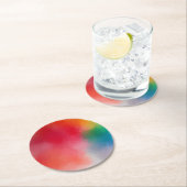 Aangepaste kleurrijke Abstracte elegante lege Sjab Ronde Kartonnen Onderzetter (Insitu)