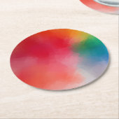 Aangepaste kleurrijke Abstracte elegante lege Sjab Ronde Kartonnen Onderzetter (Gebogen)