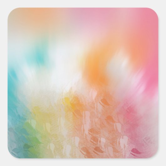 Aangepaste Kleurrijke Abstracte Kunst Lege Sjabloo Vierkante Sticker (Voorkant)