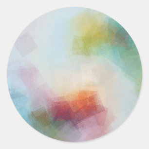 Aangepaste Kleurrijke Abstracte Kunst Moderne Lege Ronde Sticker