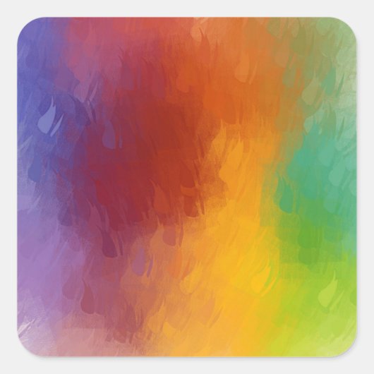 Aangepaste Kleurrijke Abstracte Kunst Trendy Moder Vierkante Sticker (Voorkant)