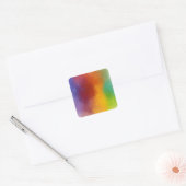 Aangepaste Kleurrijke Abstracte Kunst Trendy Moder Vierkante Sticker (Envelop)